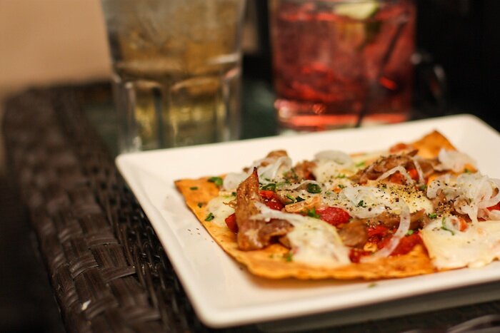 Grilled Duck Confit Flatbread