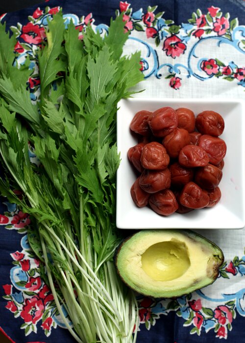 Umeboshi Salad Ingredients