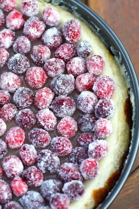 Sparkling Cranberry Cheesecake topper