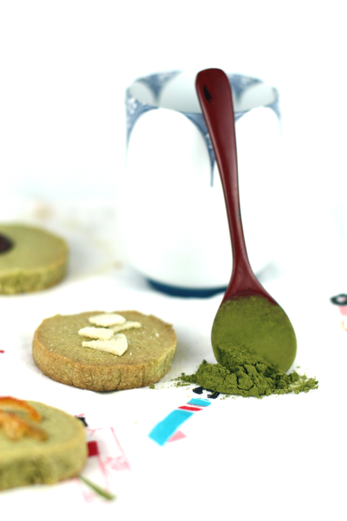 Matcha Shortbread Cookies