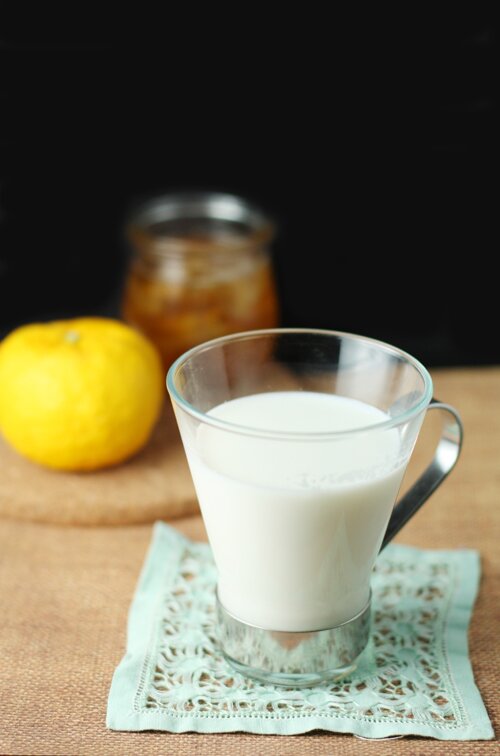 Ginger Honey Milk with Yuzu
