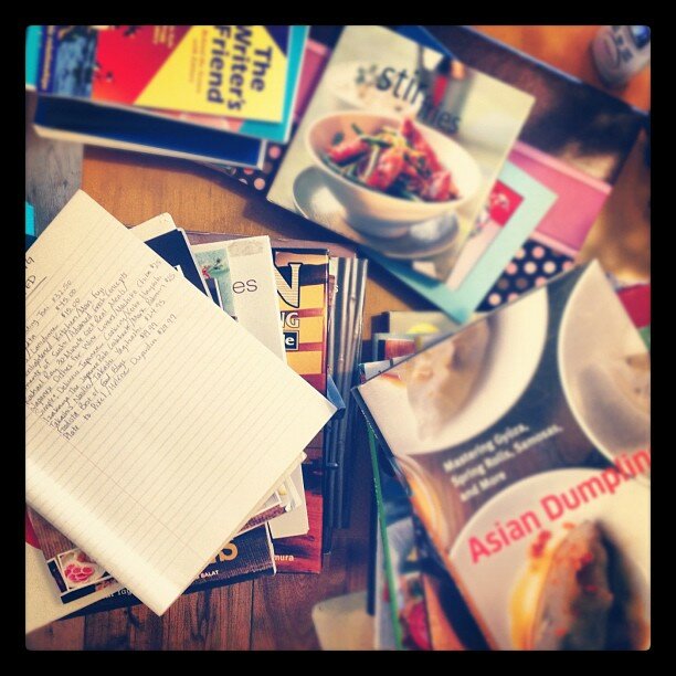Packing up Cookbooks